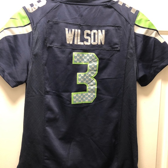 Nike On Field NFL Authentic Seattle Seahawks #3 Wilson Women's  Blue Jersey - Picture 12 of 15
